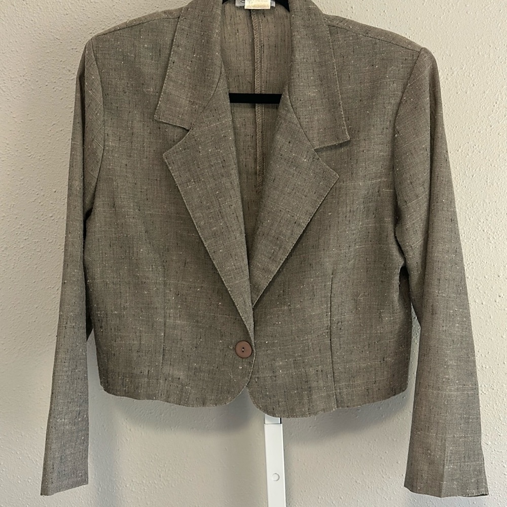 Vintage tweed like blazer size 12/14 petite